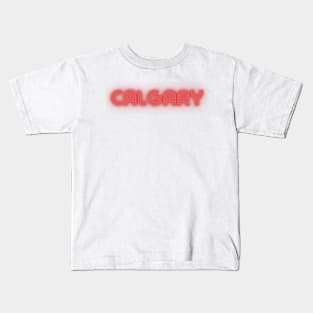 Calgary Retro Word Art Kids T-Shirt